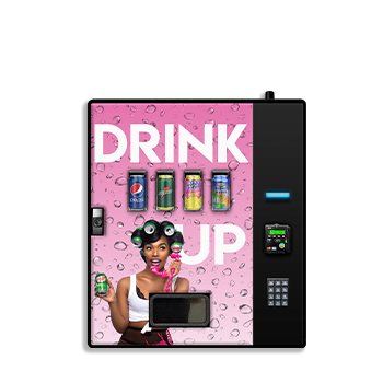 vending machine with custom panel graphics
