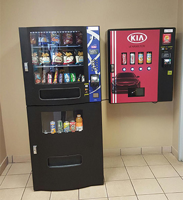 free vending machine for happy staff and happy customers at client location