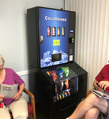 free vending machine for happy staff and happy customers at client location