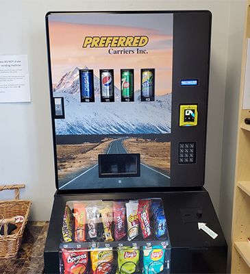 free vending machine for happy staff and happy customers at client location
