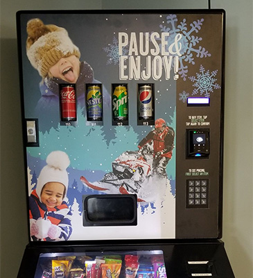 free vending machine for happy staff and happy customers at client location