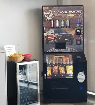 free vending machine for happy staff and happy customers at client location