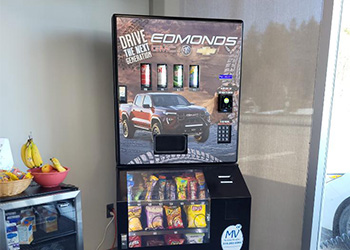free vending machine for happy staff and happy customers at client location